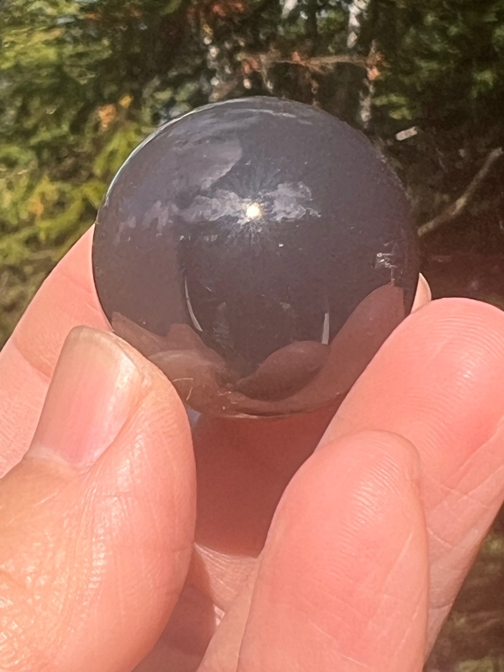 Volcanic (24) agate sphere | crystal ~ strong UV reaction